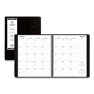 Blue Sky® Aligned Monthly Planner With Built-in Pocket Page, 11 X 9, Black Cover, 12-month (jan To Dec): 2022 freeshipping - TVN Wholesale